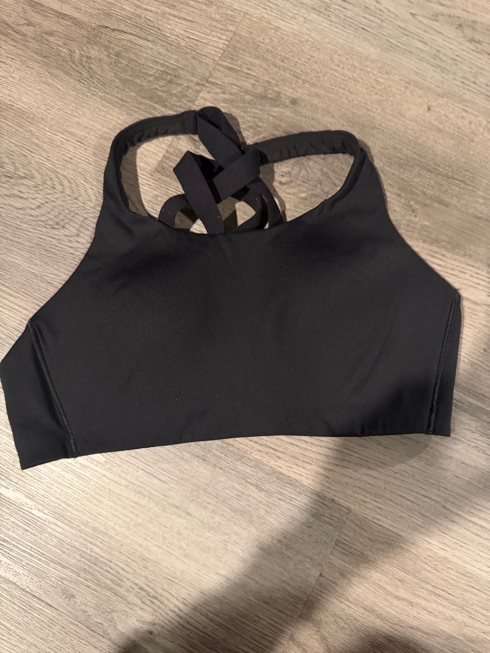 lululemon athletica Black Crisscross High-Neck Sports Bra